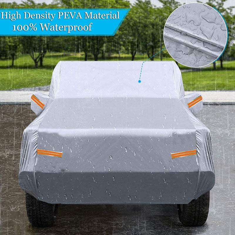 BIGANT Big Ant Car Cover for Wrangler CJ,YJ, TJ & JK 4 Door All Weather Protection Waterproof SUV Cover Custom Fit for 1987-2021 Wrangler SUV with Driver Door Zipper,Gray - Image 5
